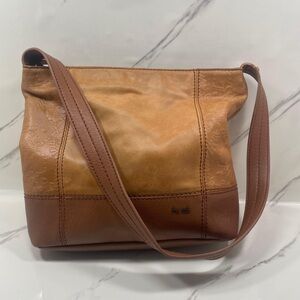 The Sak Tan and Brown Leather Shoulder Bag